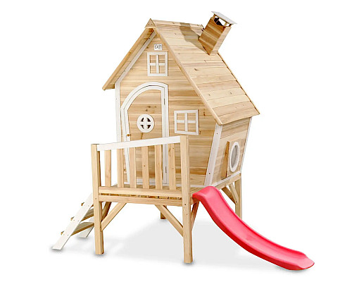 Дерев’яний ігровий будиночок EXIT Fantasia 300, бежево-червоний