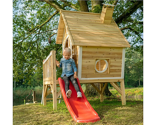 Дерев’яний ігровий будиночок EXIT Fantasia 300, бежево-червоний