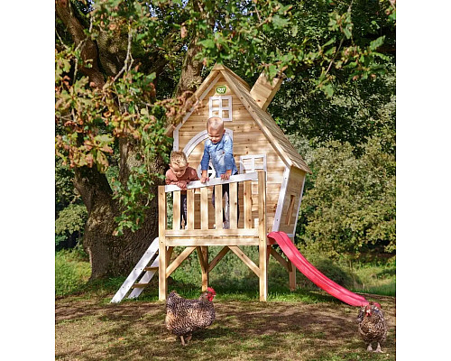 Дерев’яний ігровий будиночок EXIT Fantasia 300, бежево-червоний