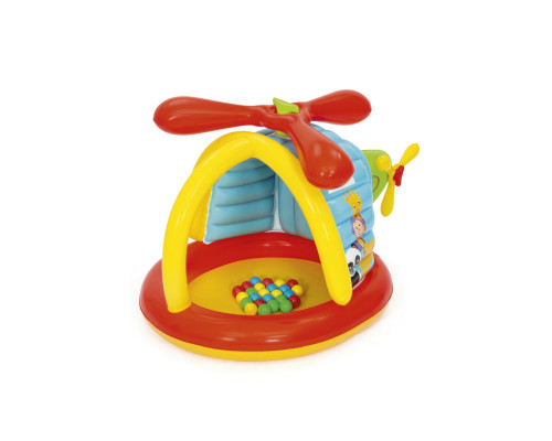 Дитячий надувний манеж Fisher-Price BESTWAY Гелікоптер 155х102х91см + м'ячі