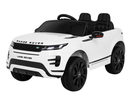 Дитячий Range Rover Evoque на акумуляторі, білий + пульт дистанційного керування + Free Start+ MP3 LED