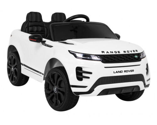 Дитячий Range Rover Evoque на акумуляторі, білий + пульт дистанційного керування + Free Start+ MP3 LED