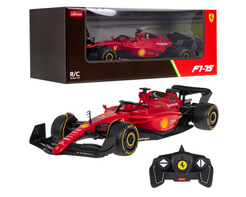 Ferrari F1 75 RASTAR модель 1:18 Гоночний автомобіль на дистанційному керуванні + пульт дистанційного керування 2,4 ГГц + наклейки