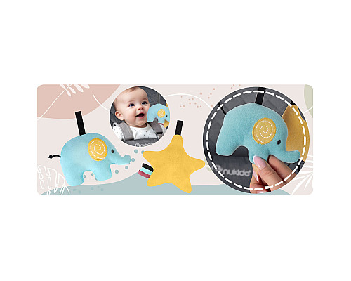 Крісло-гойдалка для немовлят Nukido, 72 х 45,5 х 41-62 см - темно-сіра