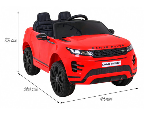 Дитячий Range Rover Evoque на акумуляторі, червоний + пульт дистанційного керування + Free Start+ MP3 LED