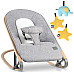 Крісло-гойдалка для немовлят Nukido 2в1 з іграшками, 74 х 40,5 х 47 см - сіра