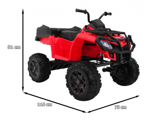 Дитячий квадроцикл Quad XL ATV 2.4GHz Red + Пульт + Привід 4х4 + Багажник + Free Start + EVA + Audio LED