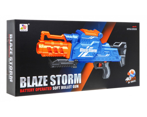 Дитяча автоматична рушниця 8+ Blaze Storm + 40 довгих пінопластових куль