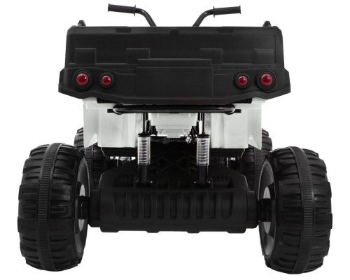 Дитячий квадроцикл Quad XL на акумуляторі Білий + привід 4x4 + Багажник + Free Start + EVA + Audio LED