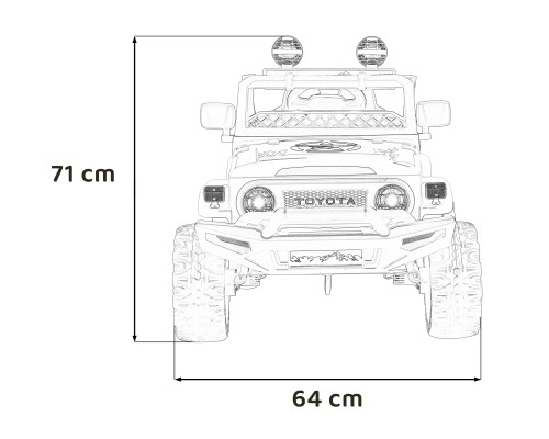 Toyota FJ Cruiser для дітей бежевий + пульт дистанційного керування + повний привід + LED аудіо + EVA + Free Start