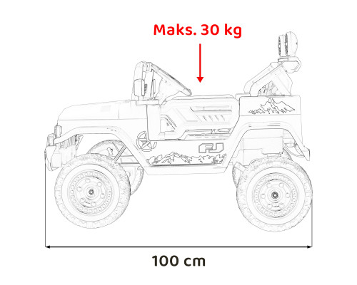 Toyota FJ Cruiser для дітей білий + пульт дистанційного керування + повний привід + LED аудіо + EVA + Free Start