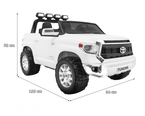 Toyota Tundra XXL для дітей White + Пульт + Багажник + LED + Аудіо + EVA + Free Start