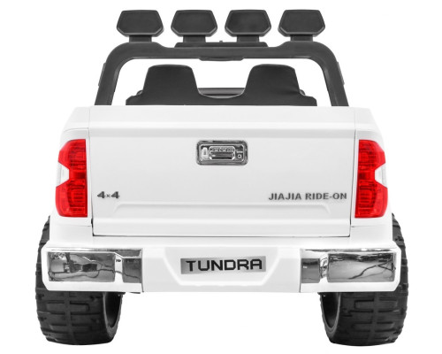 Toyota Tundra XXL для дітей White + Пульт + Багажник + LED + Аудіо + EVA + Free Start