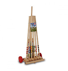 Набір для крокету LONDERO з дерев'яним візком на 6 осіб