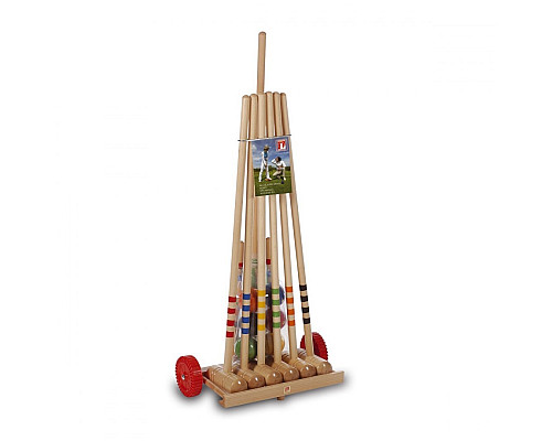 Набір для крокету LONDERO з дерев'яним візком на 6 осіб