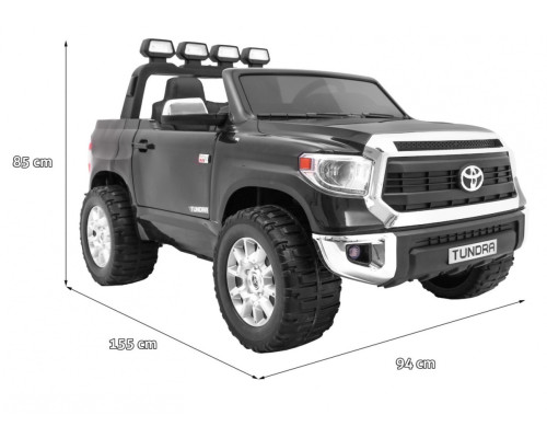 Toyota Tundra XXL для дітей Black + Пульт + Багажник + LED + Аудіо + EVA + Free Start