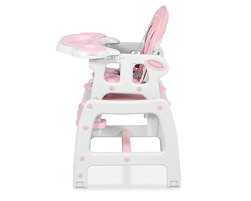 Стільчик для годування 5-в-1 Ricokids Sinco 57,5 х 104 см - рожево-білий