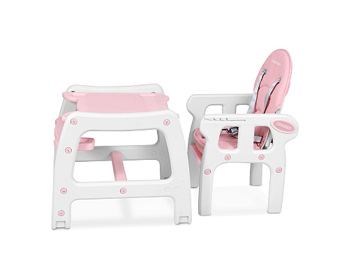 Стільчик для годування 5-в-1 Ricokids Sinco 57,5 х 104 см - рожево-білий