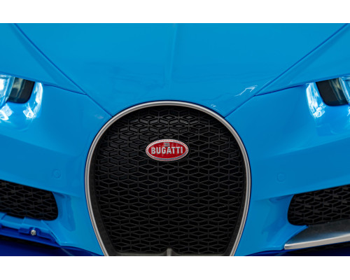 Дитячий Bugatti Chiron на акумуляторі Blue + Пульт + Багажник + EVA + Амортизатори + Audio LED