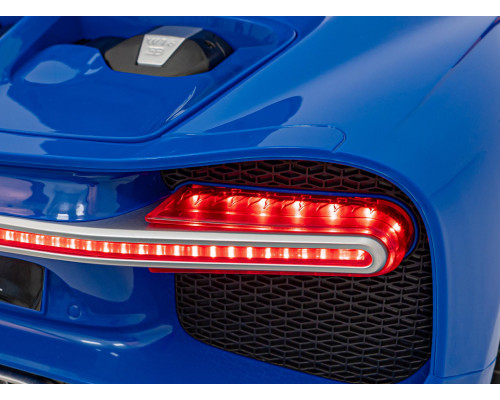 Дитячий Bugatti Chiron на акумуляторі Blue + Пульт + Багажник + EVA + Амортизатори + Audio LED