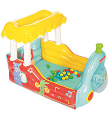 Манеж-поїзд + м'ячі Fisher-Price Bestway 93537, 132 x 94 x 89 см - різнокольоровий