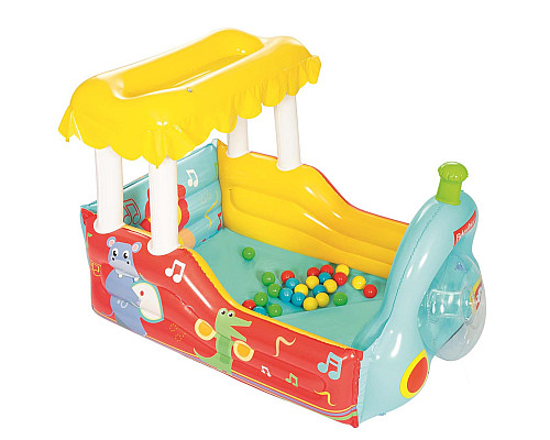 Манеж-поїзд + м'ячі Fisher-Price Bestway 93537, 132 x 94 x 89 см - різнокольоровий