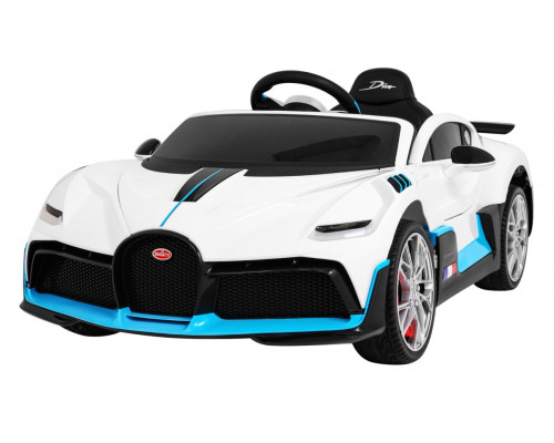 Bugatti Divo Автомобіль дитячий на акумуляторі Білий + Пульт + EVA + Free Start + LED MP3