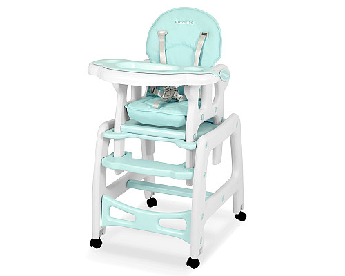 Стільчик для годування 5-в-1 Ricokids Sinco 57,5 х 104 см - бірюзово-білий