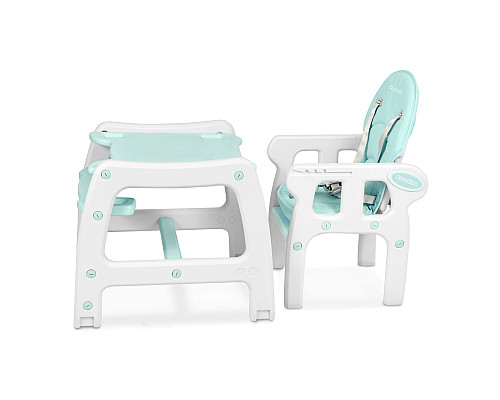 Стільчик для годування 5-в-1 Ricokids Sinco 57,5 х 104 см - бірюзово-білий