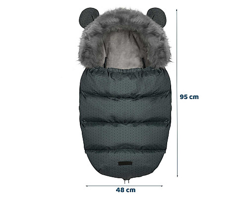 Конверт Elmi Ricokids для коляски та санок, 95 х 48 см - графітовий
