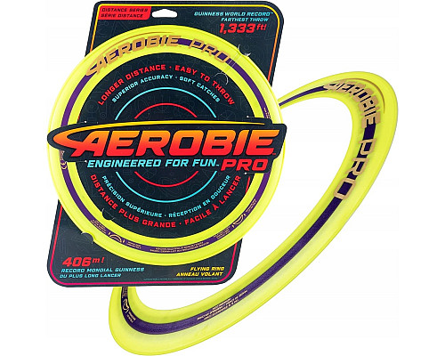 Диск для метання фрізбі AEROBIE Pro жовтий