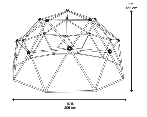 Дитячий ігровий купол для скелелазіння LIFETIME GEODOME 90136 коричнево-зелений