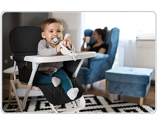 Стільчик для годування Ricokids Nuco 70 х 60 х 95 см - чорно-білий