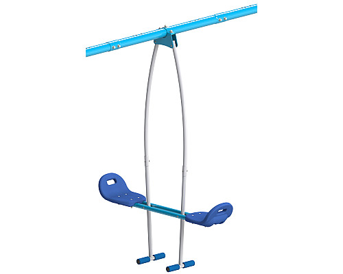 Гойдалка п'ятимісна Triple Swing, 294 х 166 х 200 см - синьо-сіра