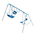 Гойдалка п'ятимісна Triple Swing, 294 х 166 х 200 см - синьо-сіра