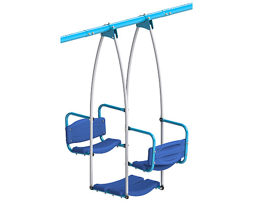 Гойдалка п'ятимісна Triple Swing, 294 х 166 х 200 см - синьо-сіра