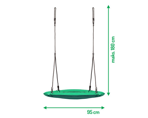 Гойдалка гніздо лелеки Swingo XXL зелена 95 см