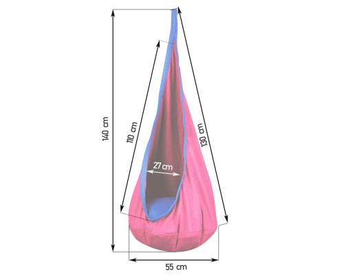 Підвісне крісло-кокон Neo-Sport рожеве