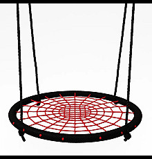 Гойдалка «Гніздо лелеки» WCG  100 см. Червоно-чорна