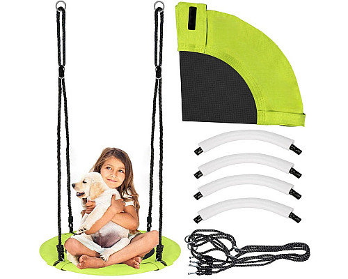 Гойдалка з гніздом лелеки K-Sport NS012, 65 см - зелено-чорна