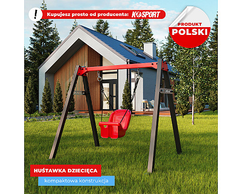 Гойдалка K-SPORT KSOZ023 SUPER FUN - сіро-червона
