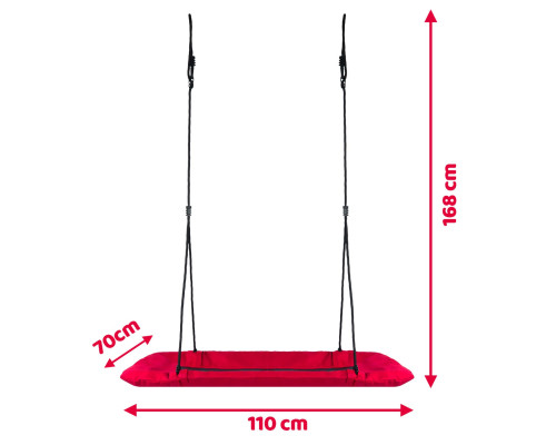 Гойдалка Лелече гніздо прямокутна гойдалка Swingo2 110 x 70 см