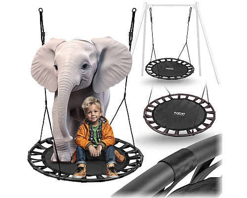 Гойдалка з гніздом лелеки SWINGO XXL, 120 см - чорна