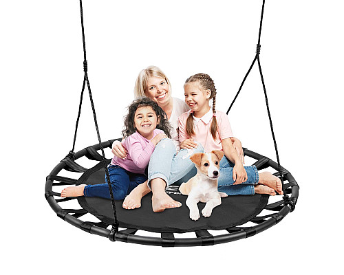 Гойдалка з гніздом лелеки SWINGO XXL, 120 см - чорна