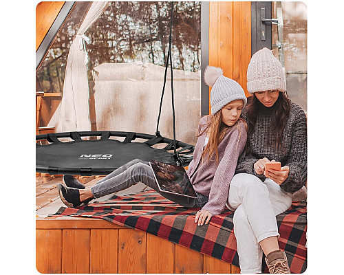 Гойдалка з гніздом лелеки SWINGO XXL, 120 см - чорна