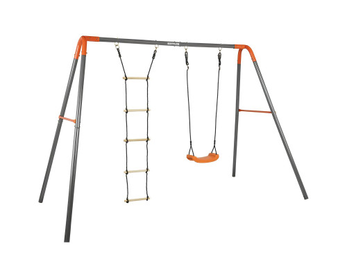 Гойдалка KETTLER SWING COMBI з драбинкою, сіро-помаранчевра