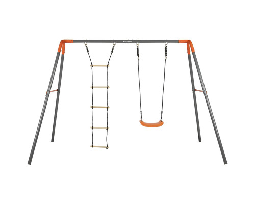 Гойдалка KETTLER SWING COMBI з драбинкою, сіро-помаранчевра