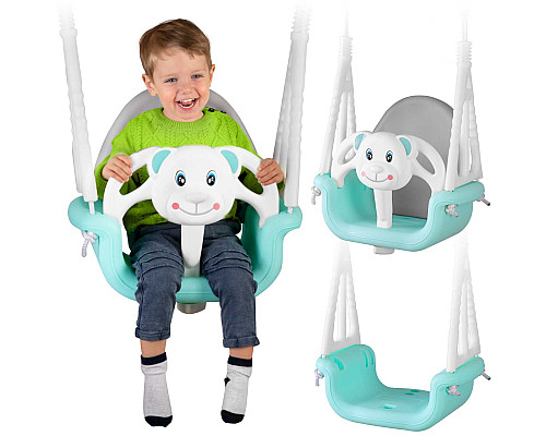 Гойдалка 3-в-1 Ведмежа Ricokids, 130 х 162 см - бірюзова