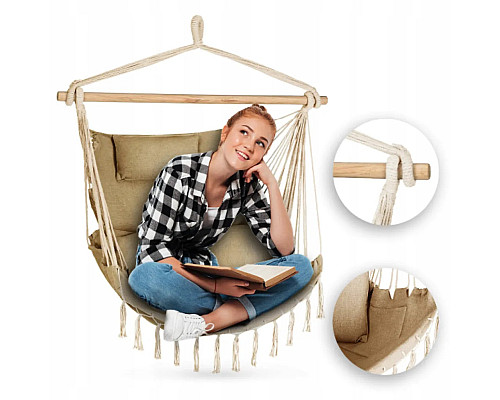 Гамак-крісло Outtec Boho Sois XXL, бежевий