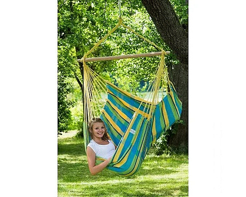 Гамак-крісло одномісне Amazonas Brasil lemon 160 х 130 см - синьо-жовте